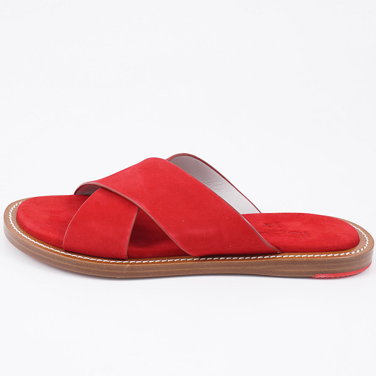 Isaia Nappa Suede Slide Sandals