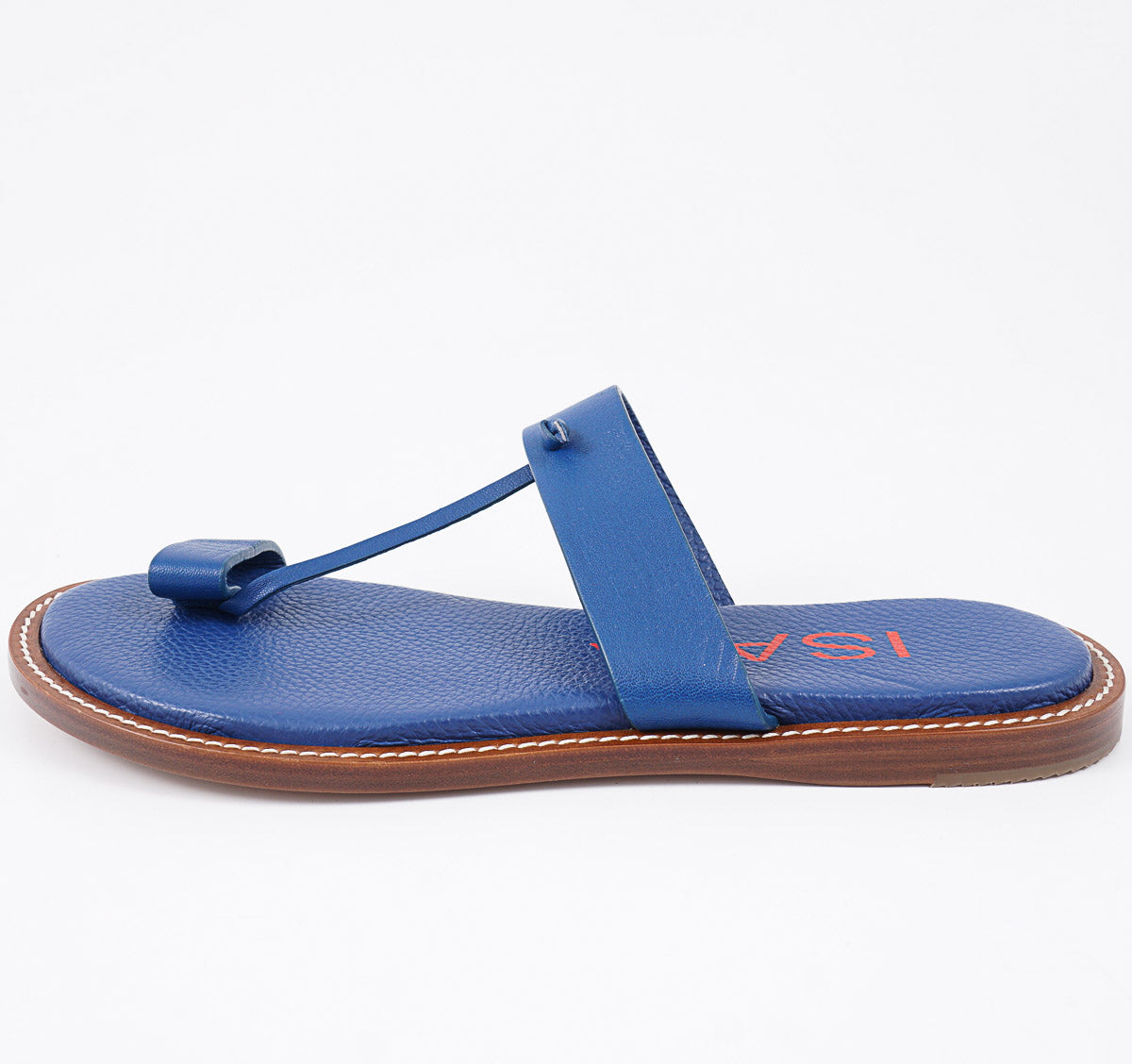 Isaia Pebbled Leather Thong Sandals