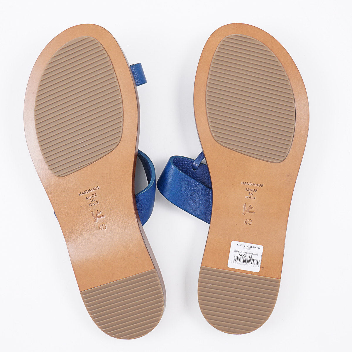 Isaia Pebbled Leather Thong Sandals