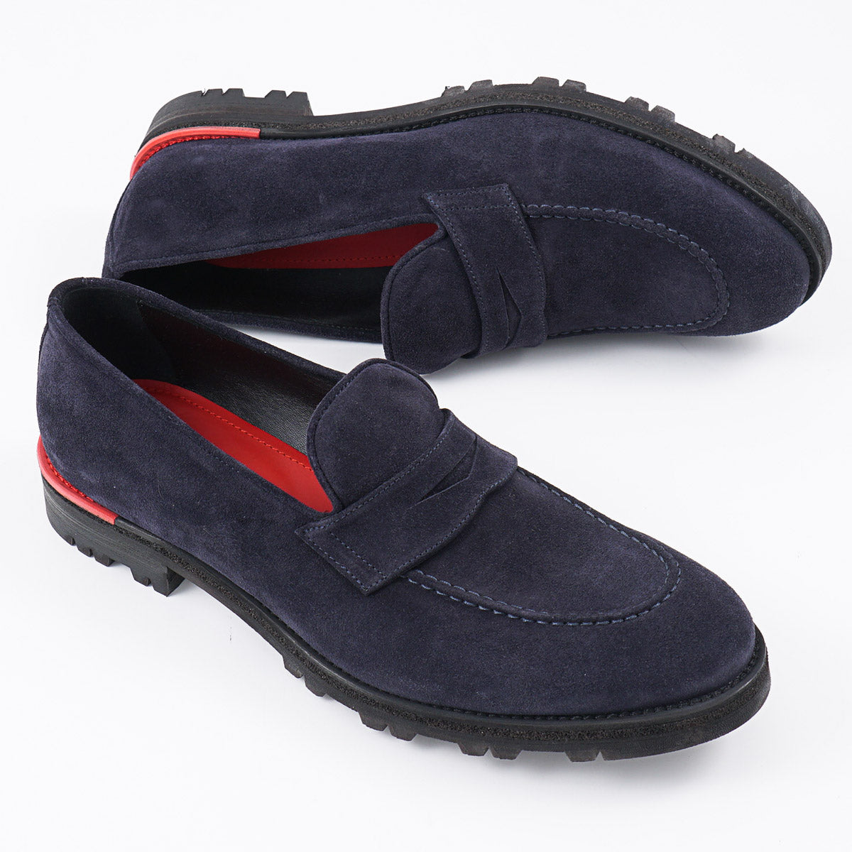 Isaia Suede Penny Strap Loafer