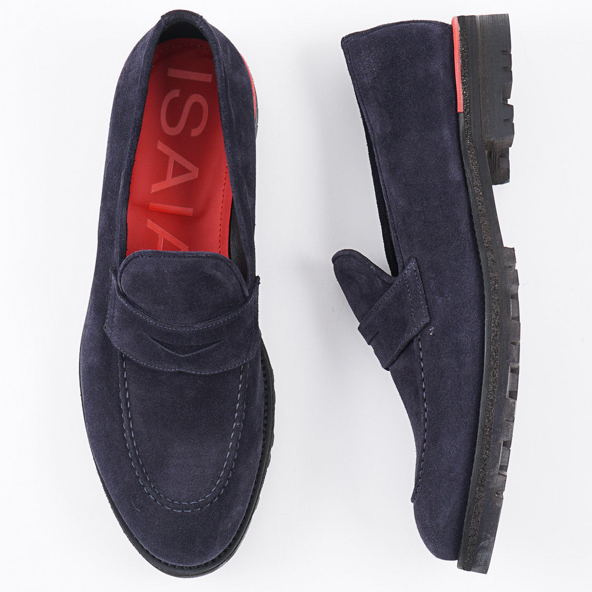 Isaia Suede Penny Strap Loafer