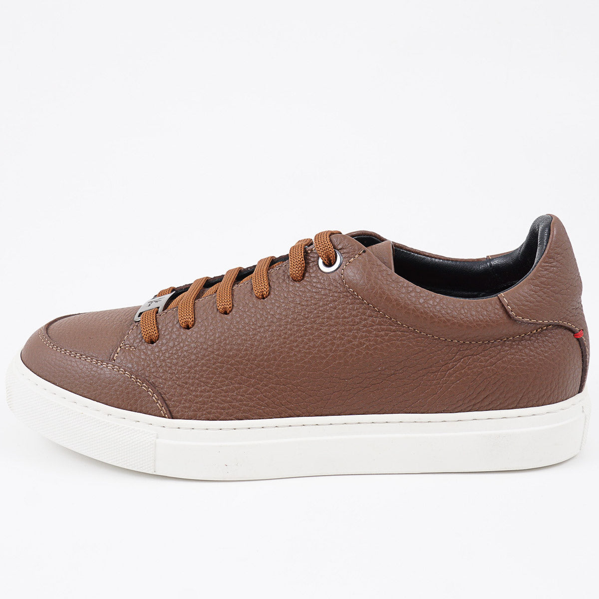Isaia Pebble Grained Calf Leather Sneaker