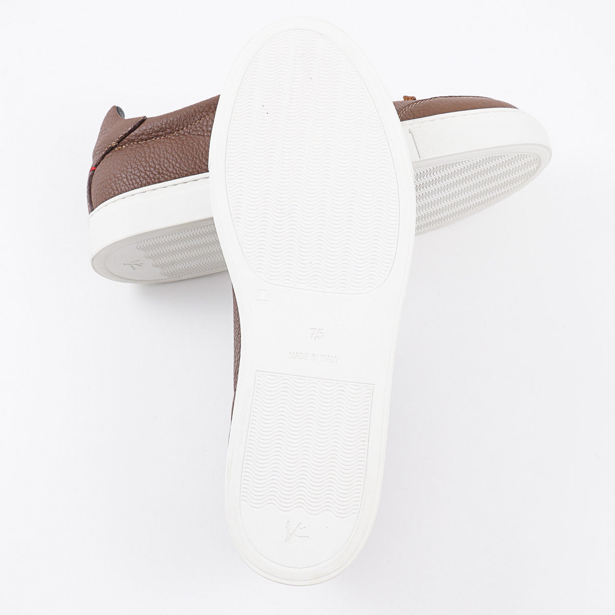Isaia Pebble Grained Calf Leather Sneaker