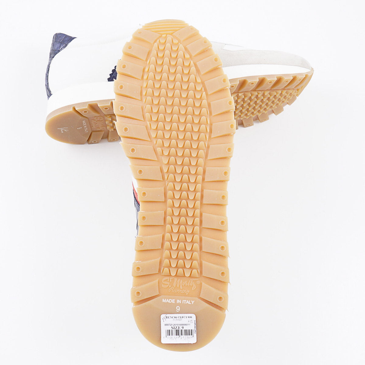 Isaia Calf Leather and Crocodile Sneakers