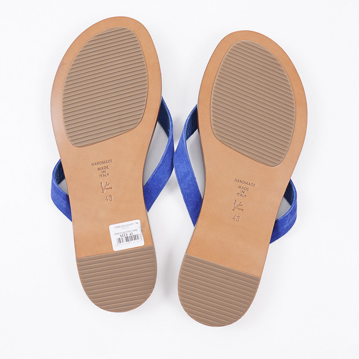 Isaia Pebbled Leather Thong Sandals