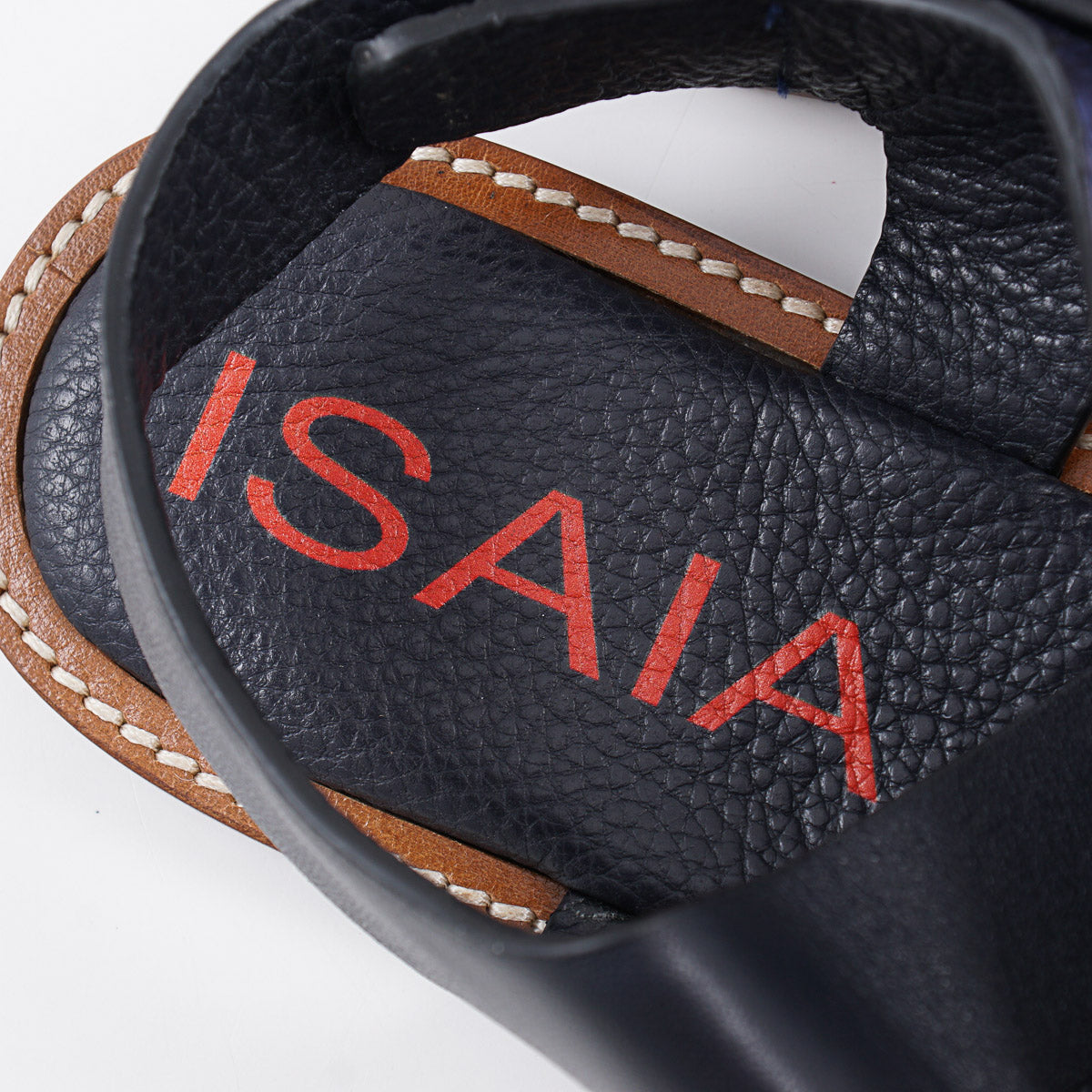 Isaia Leather and Crocodile Strap Sandals