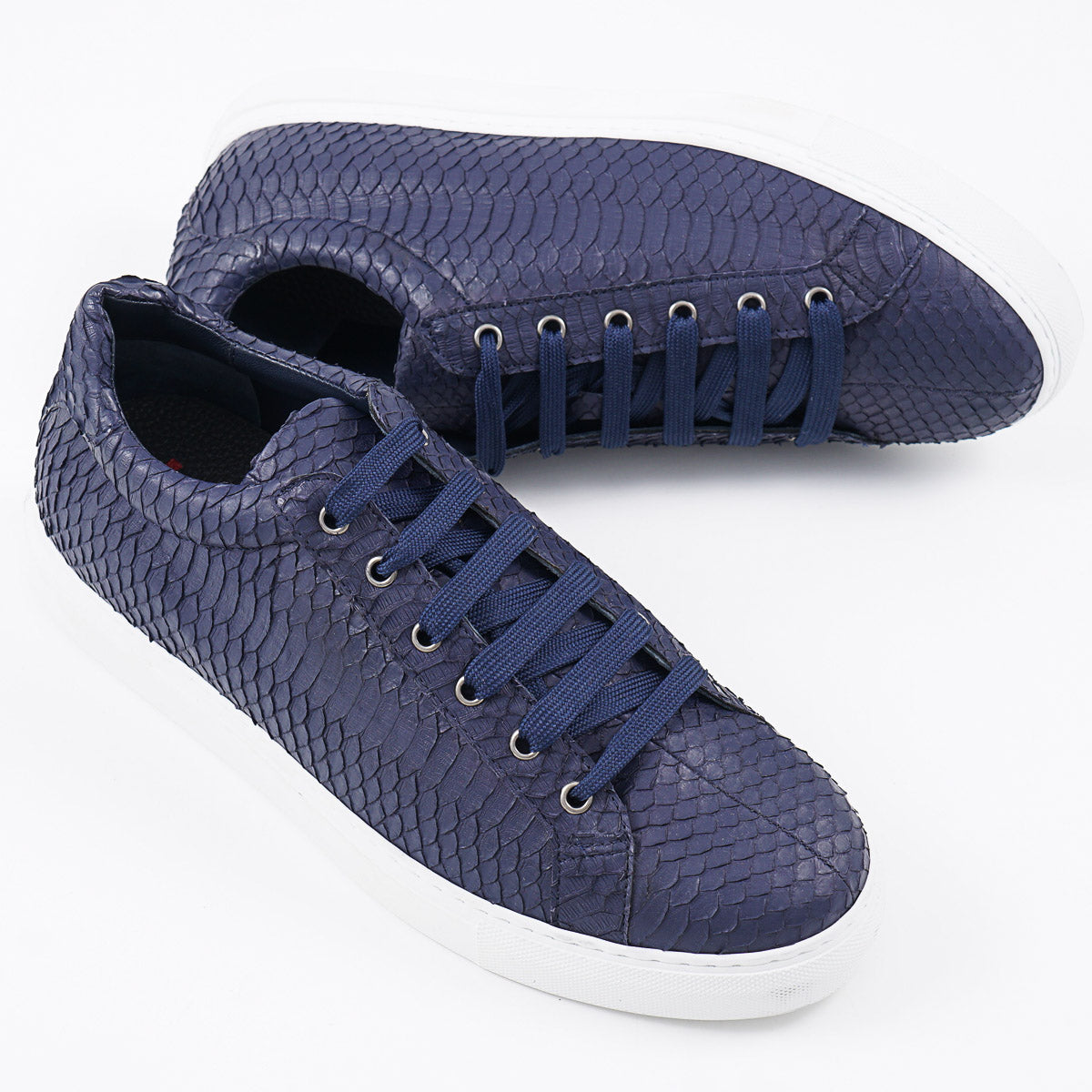 Isaia Genuine Python Skin Sneakers