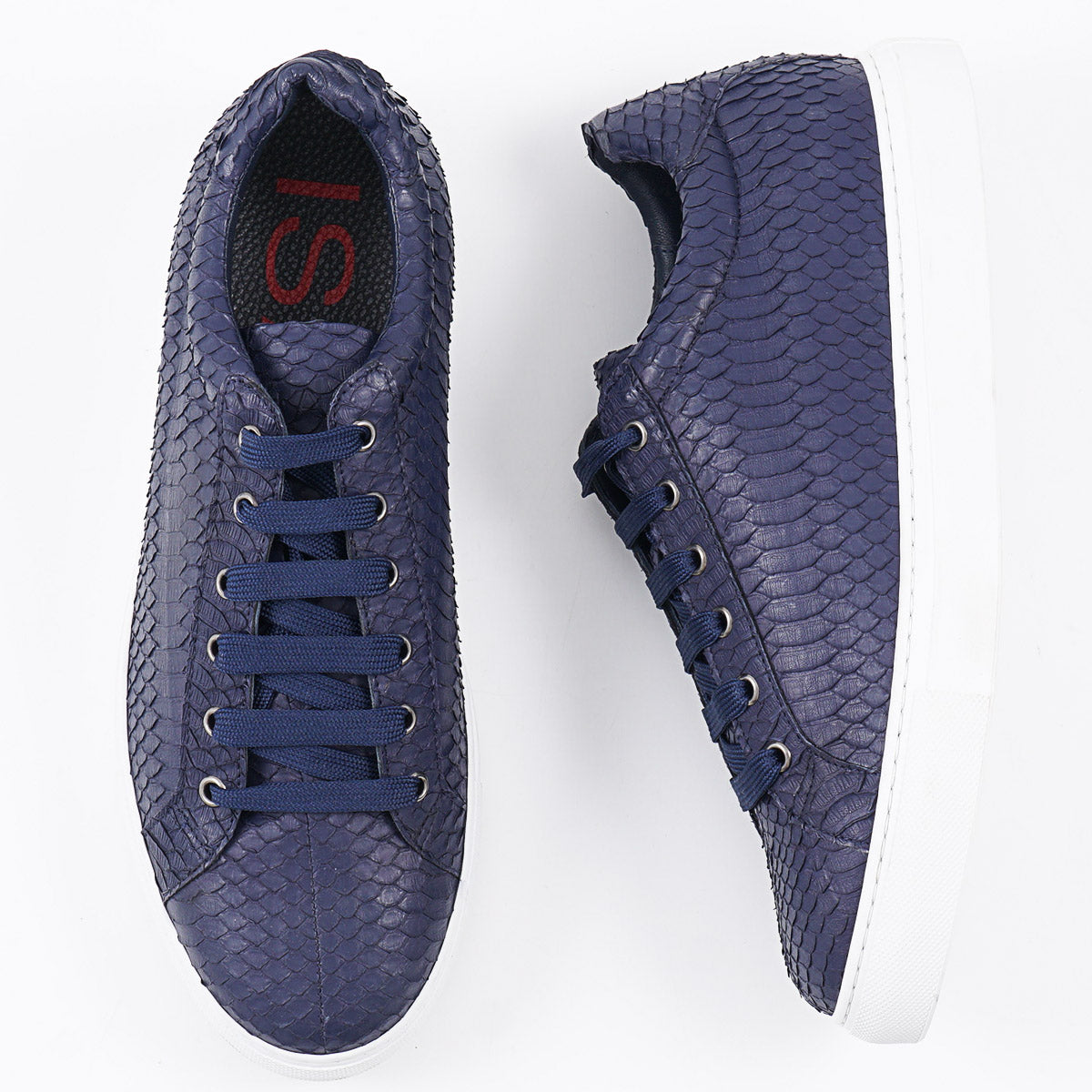 Isaia Genuine Python Skin Sneakers