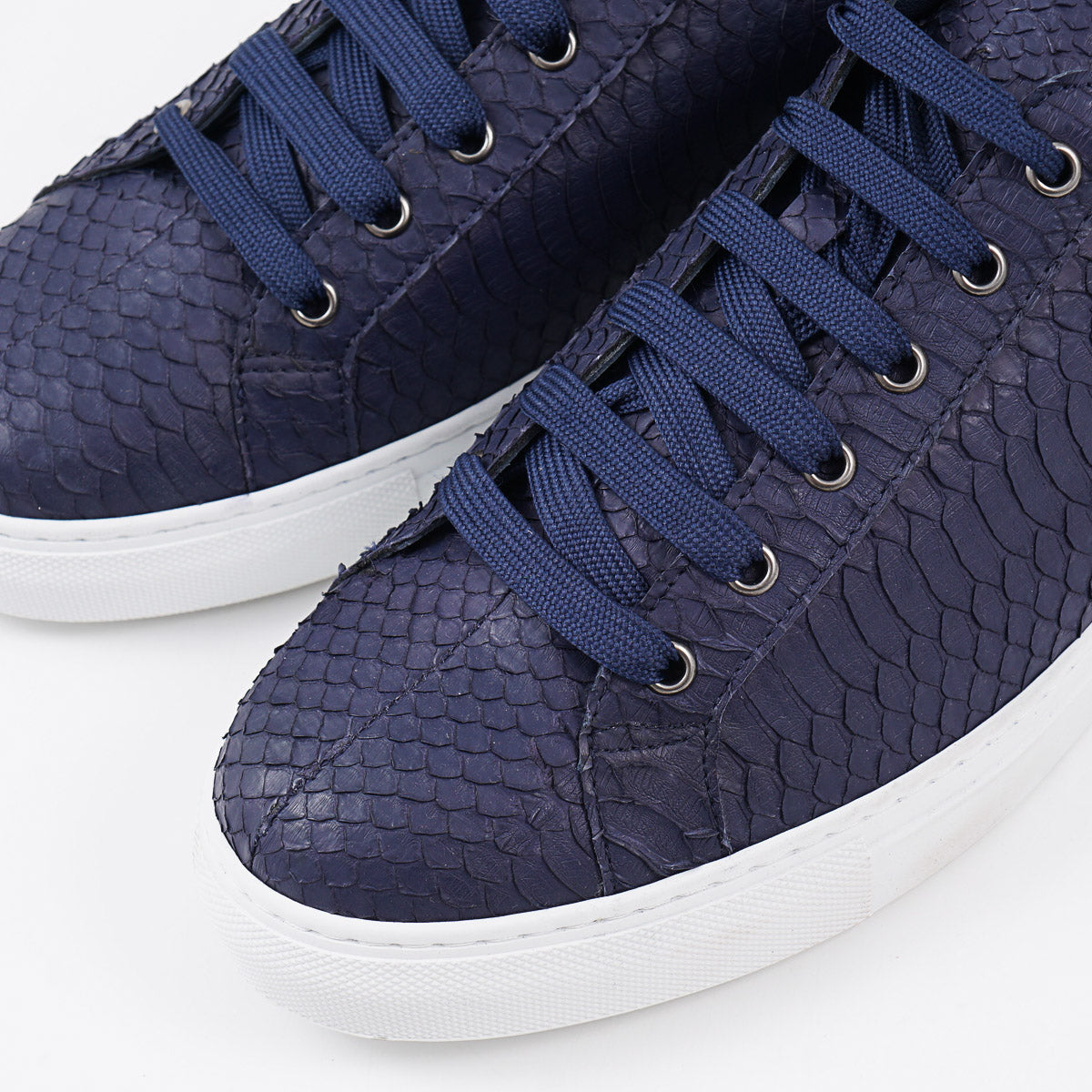 Isaia Genuine Python Skin Sneakers