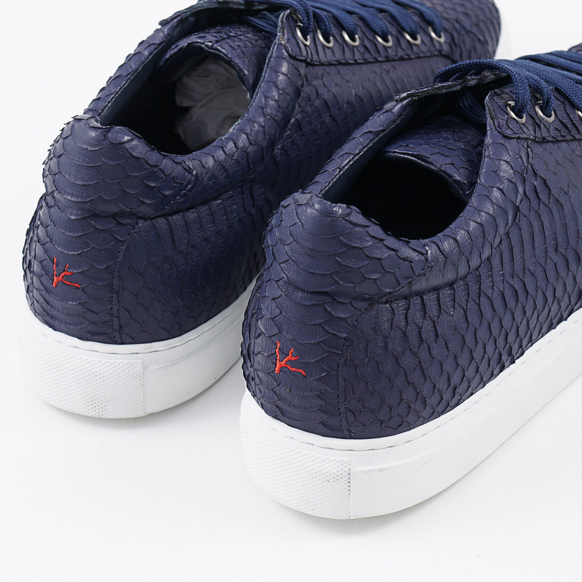 Isaia Genuine Python Skin Sneakers