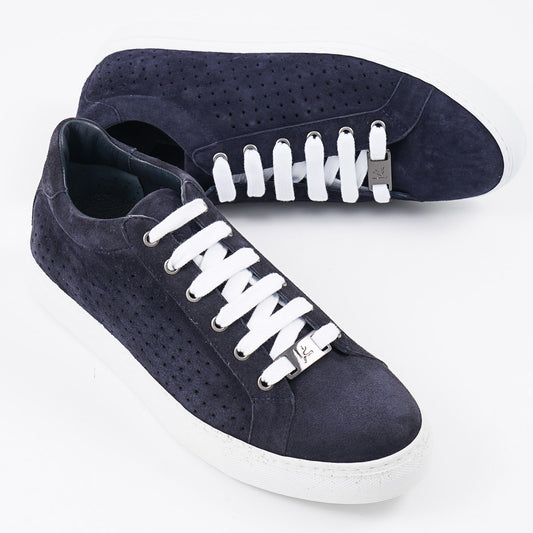 Isaia Soft Suede Low-Top Sneaker