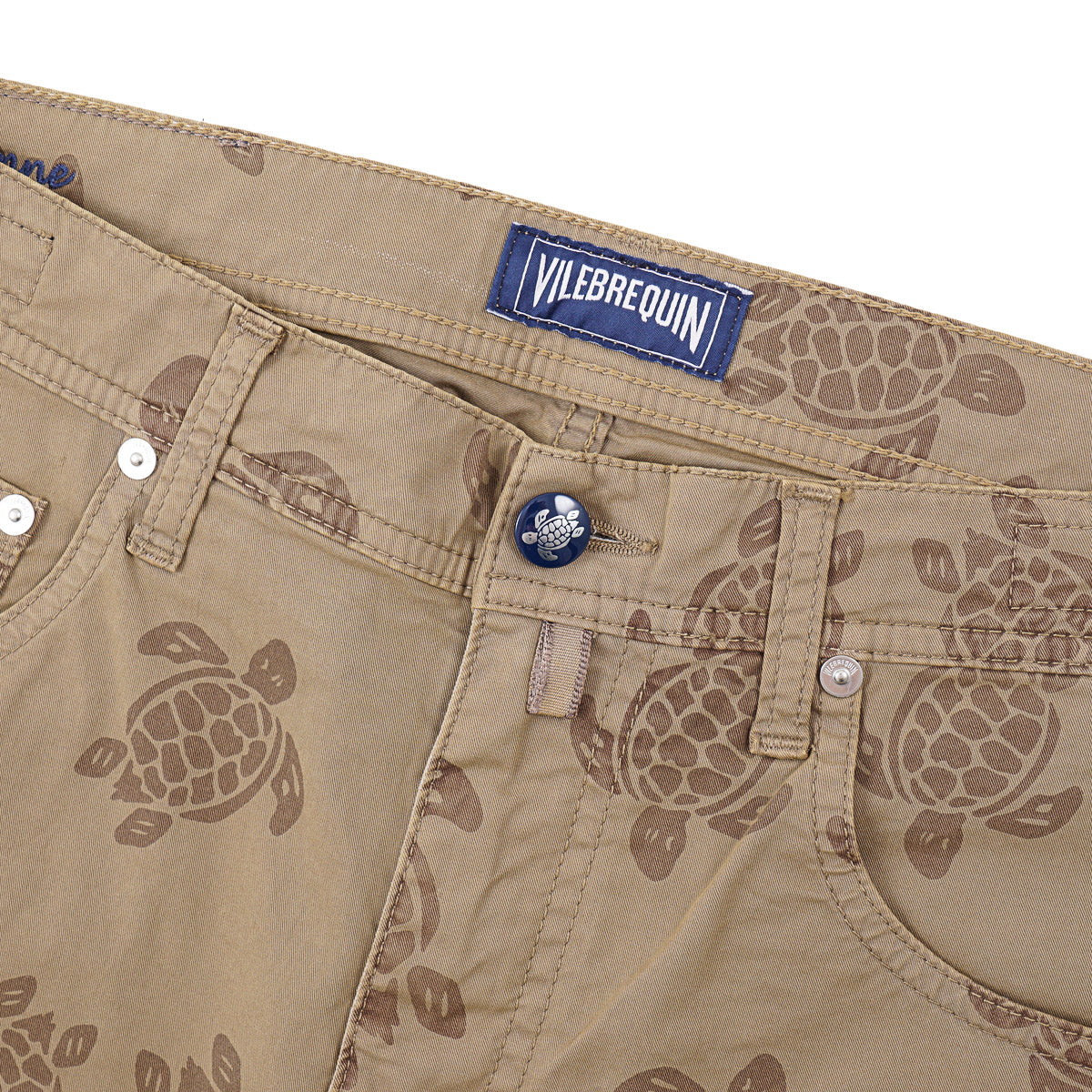 Vilebrequin Printed Cotton 5-Pocket Shorts