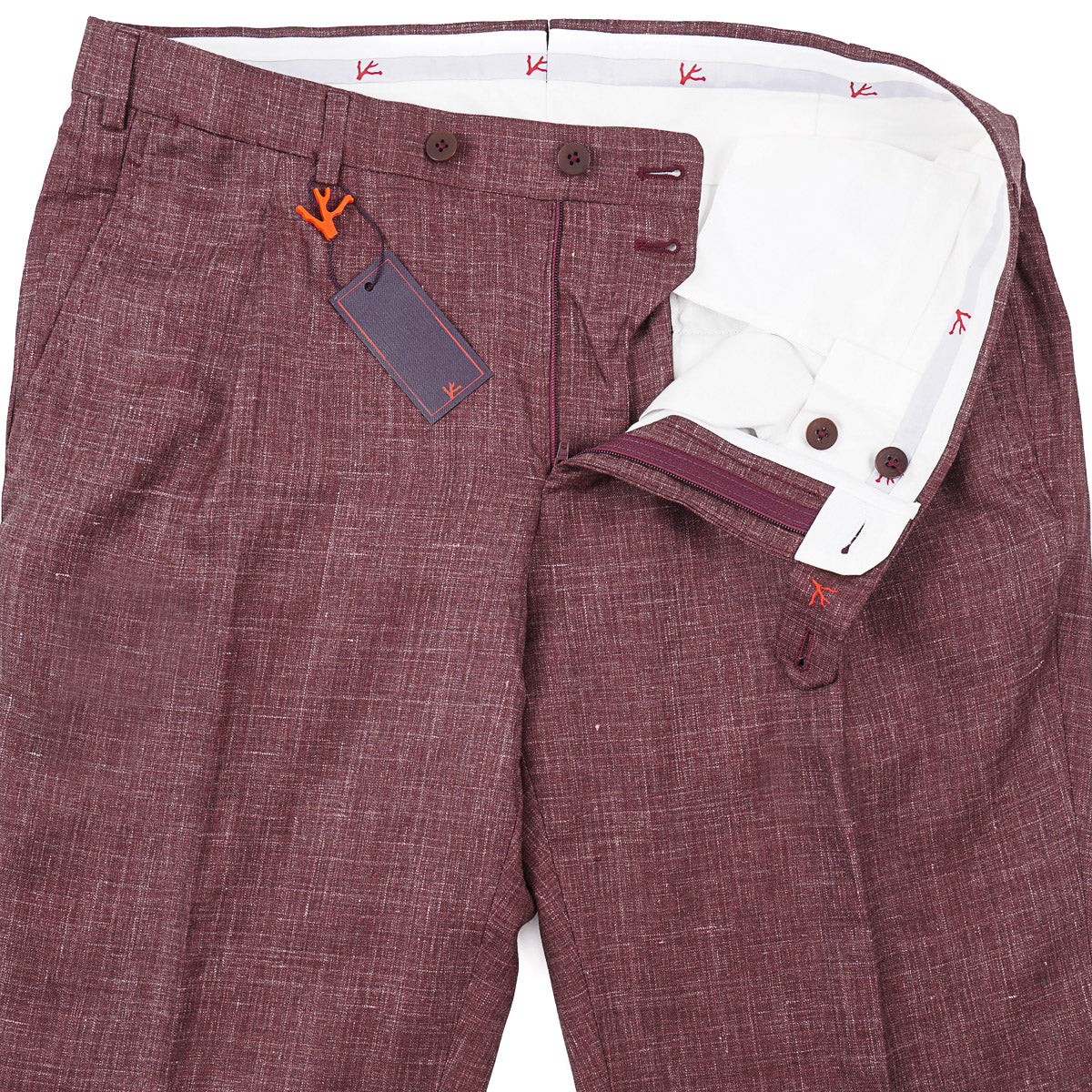 Isaia 'Sanita' Silk-Cashmere-Linen Pants