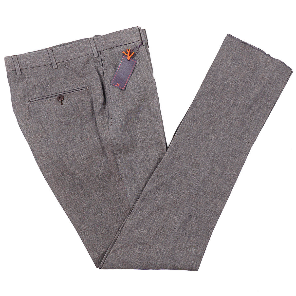 Isaia 'Sanita' Délavé Linen Trousers