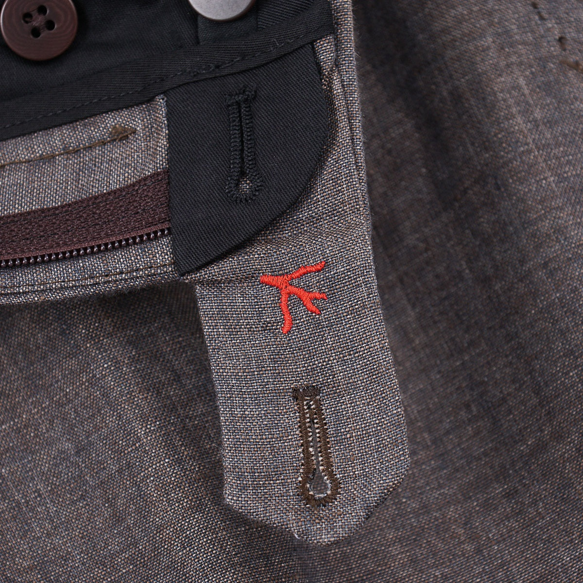 Isaia 'Sanita' Délavé Linen Trousers