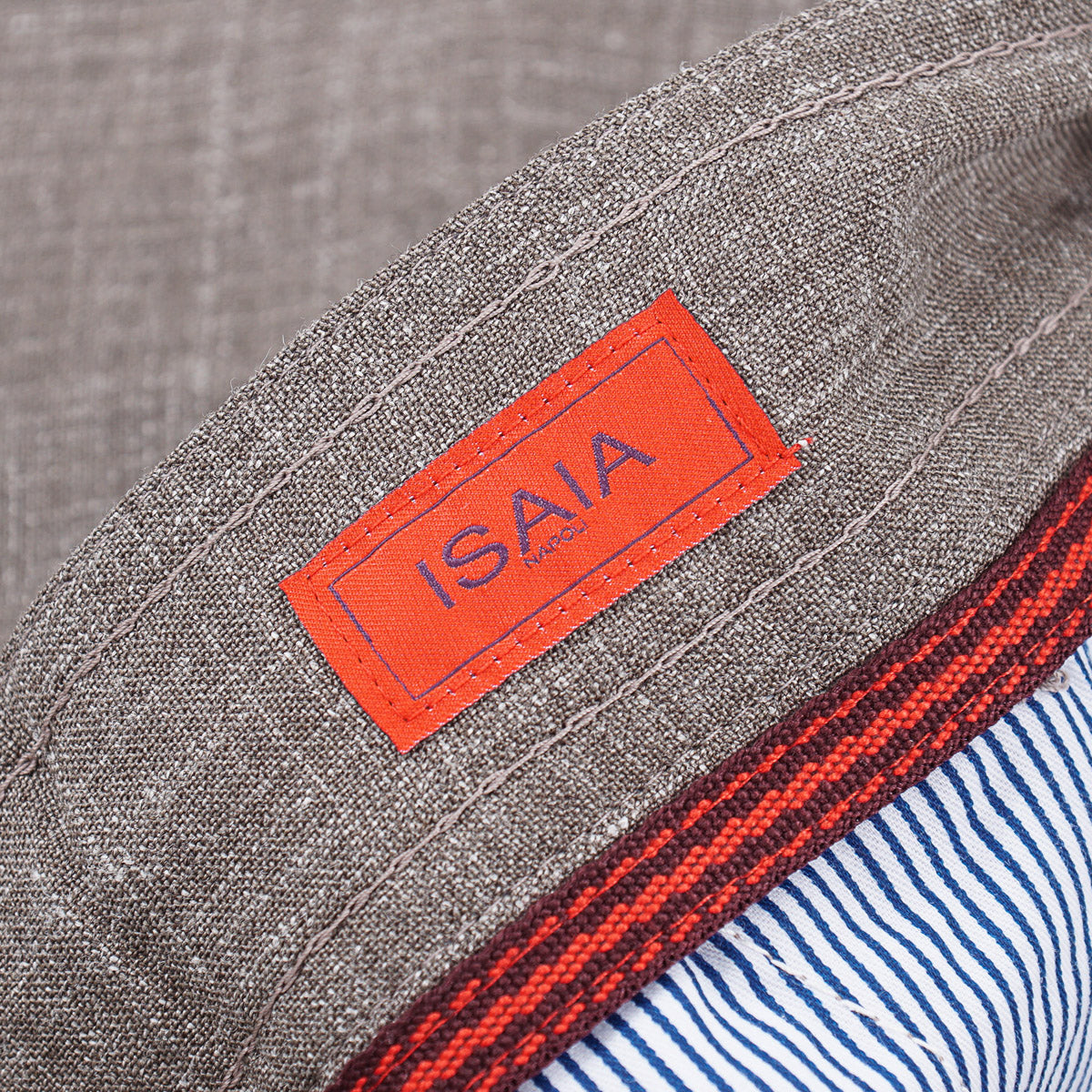 Isaia Wool-Silk-Linen Drawstring Waist Pants