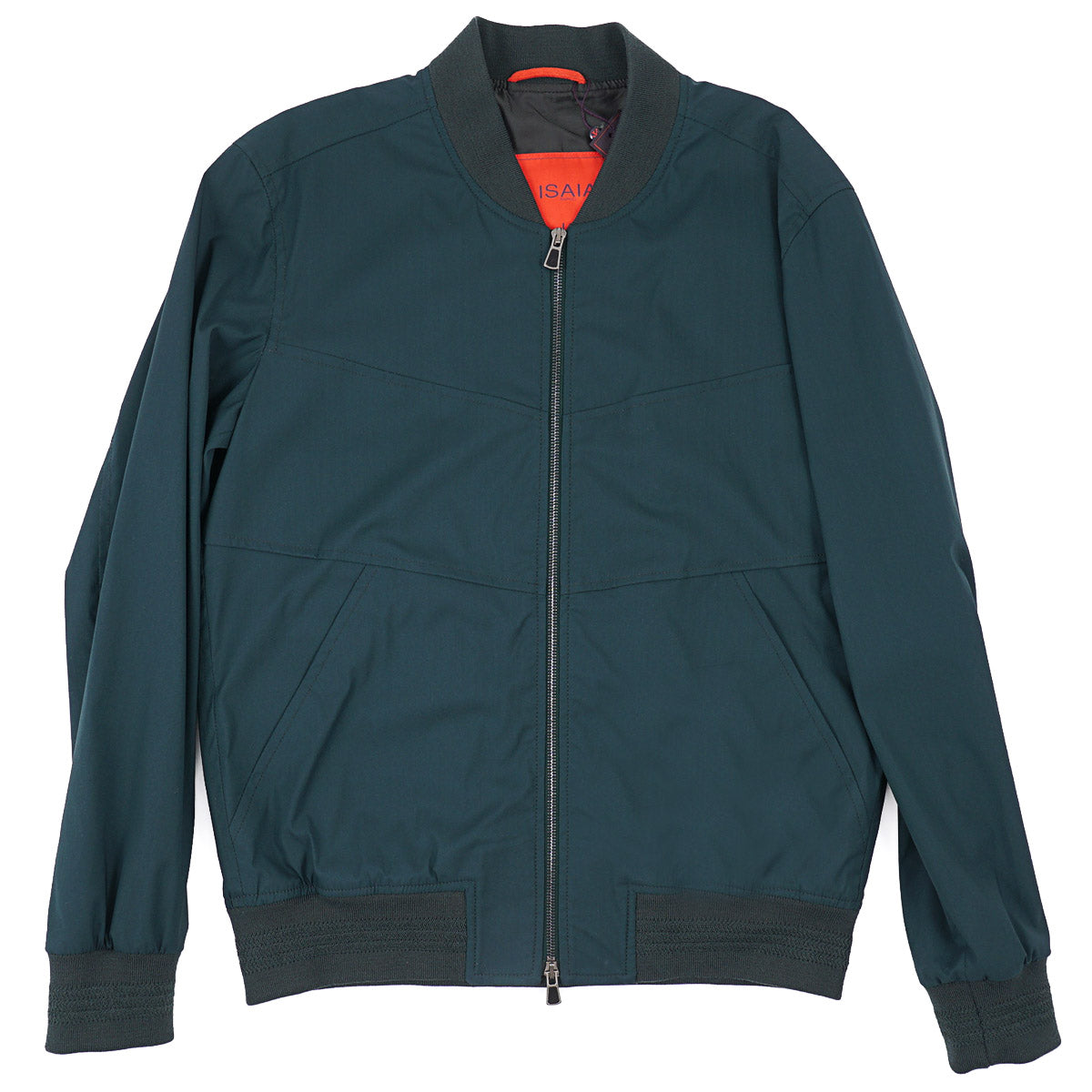 Isaia Wool-Nylon-Silk Bomber Jacket