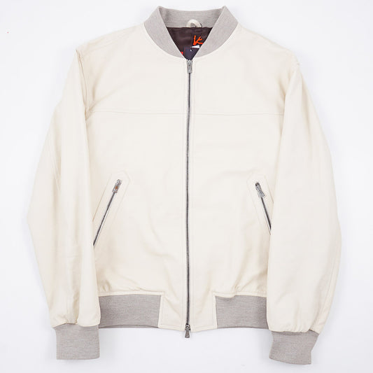 Isaia Lamb Leather Bomber Jacket - Top Shelf Apparel