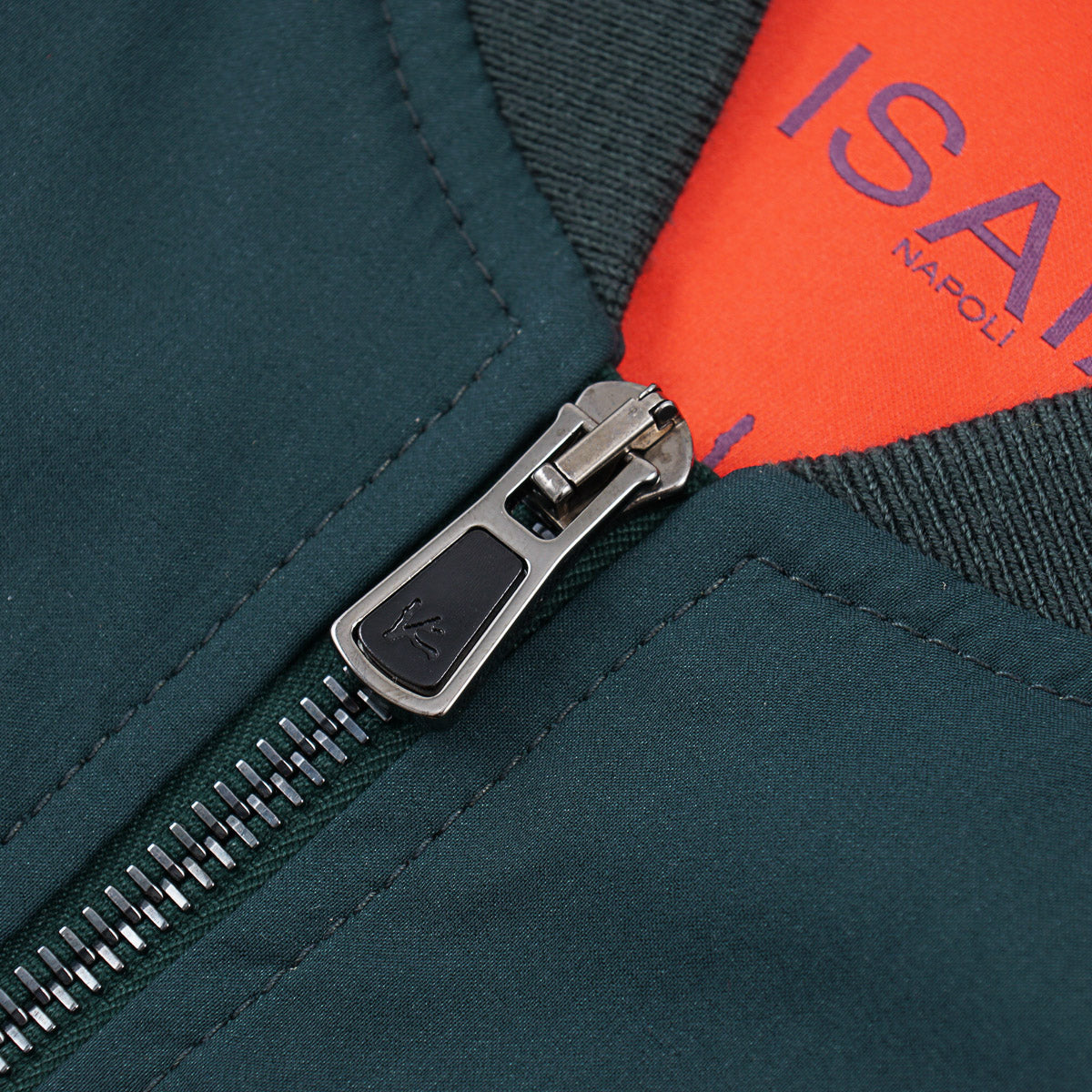 Isaia Wool-Nylon-Silk Bomber Jacket