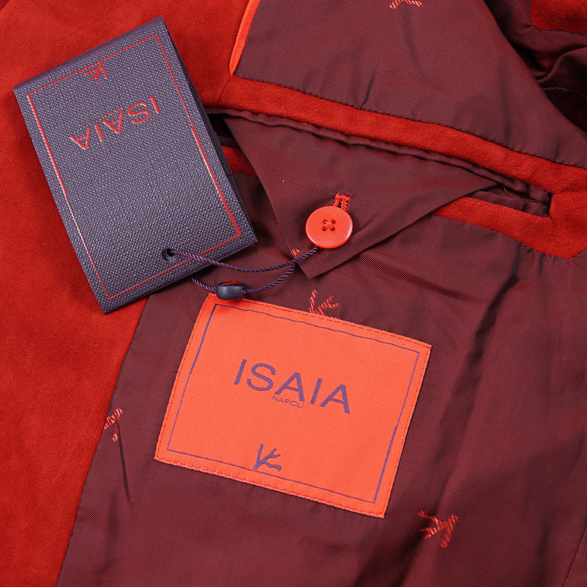 Isaia Soft Lamb Suede Leather Blazer