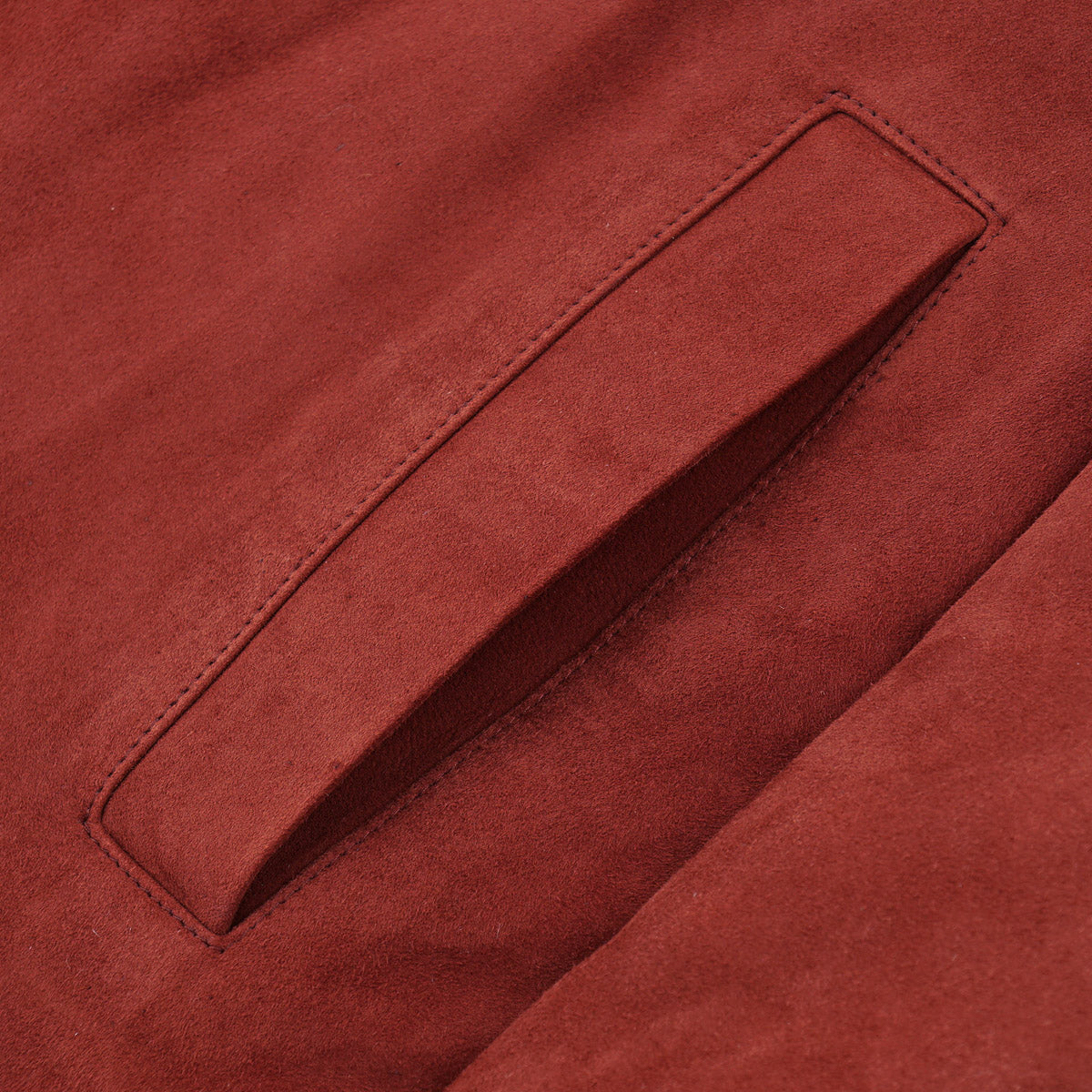 Isaia Lambskin Suede Moto Jacket