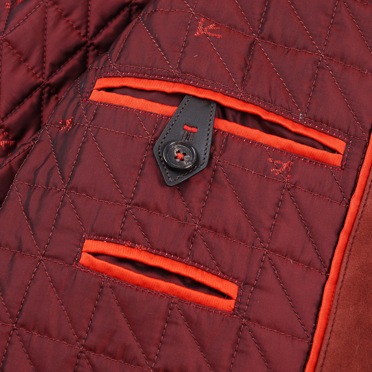 Isaia Lambskin Suede Moto Jacket