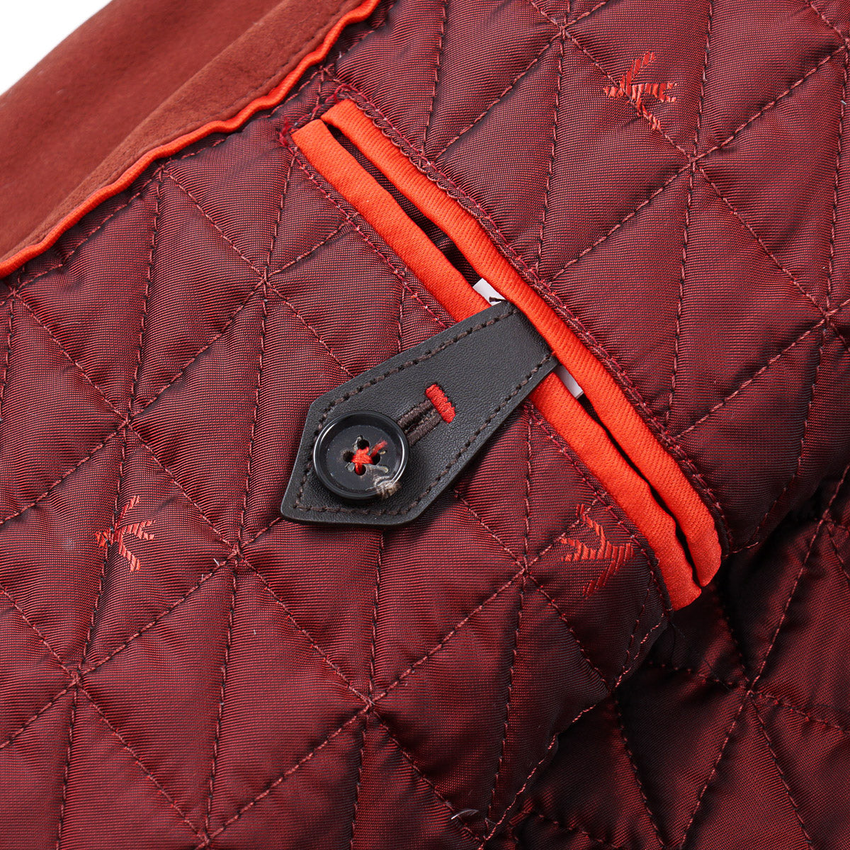 Isaia Lambskin Suede Moto Jacket