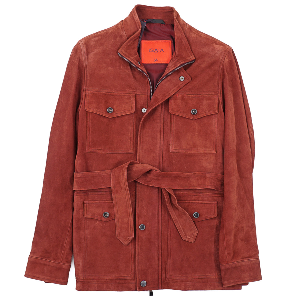 Isaia Lambskin Suede Field Jacket