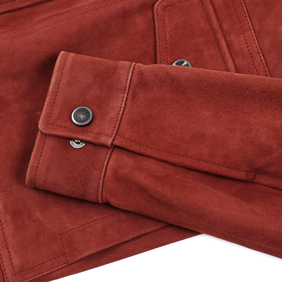 Isaia Lambskin Suede Field Jacket
