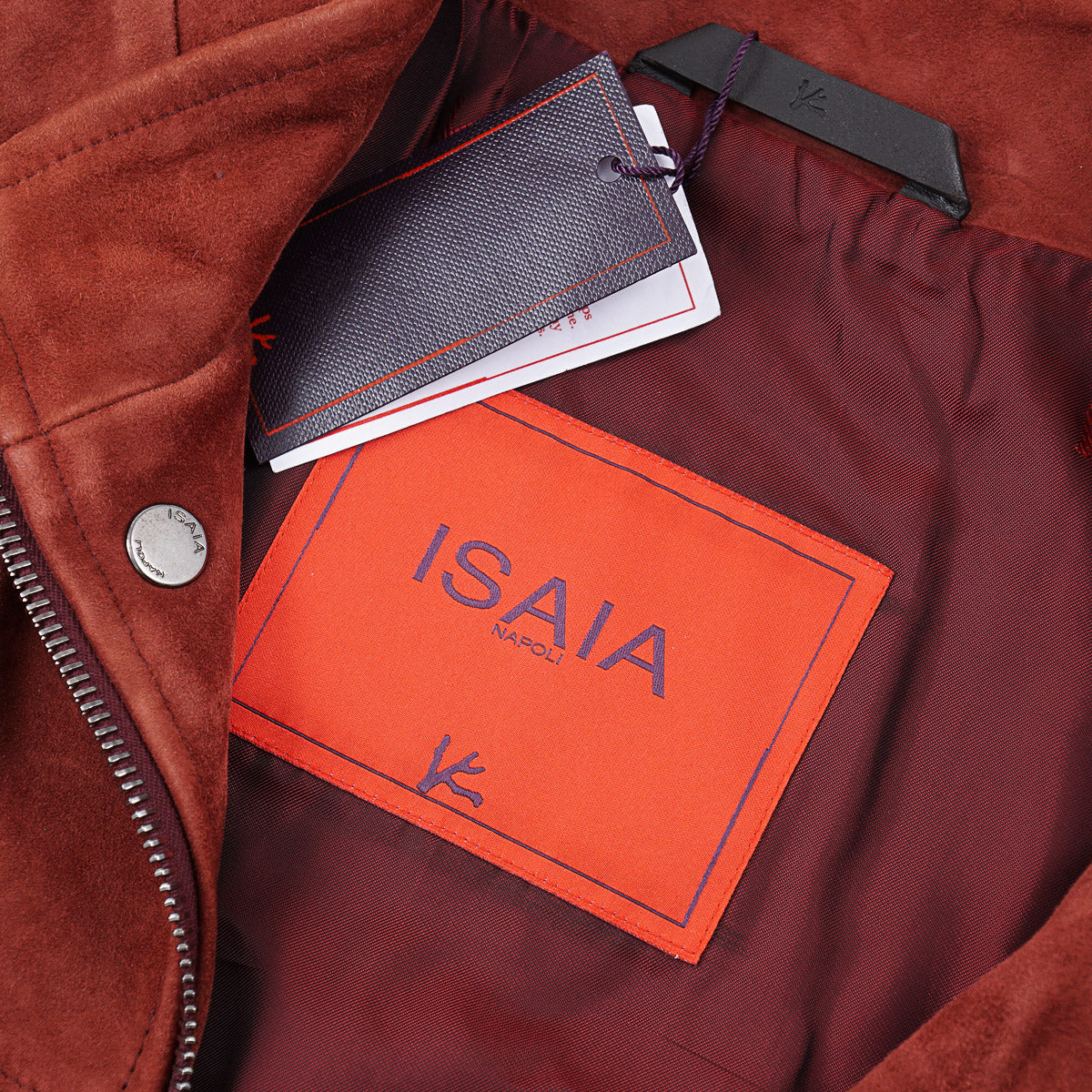 Isaia Lambskin Suede Field Jacket