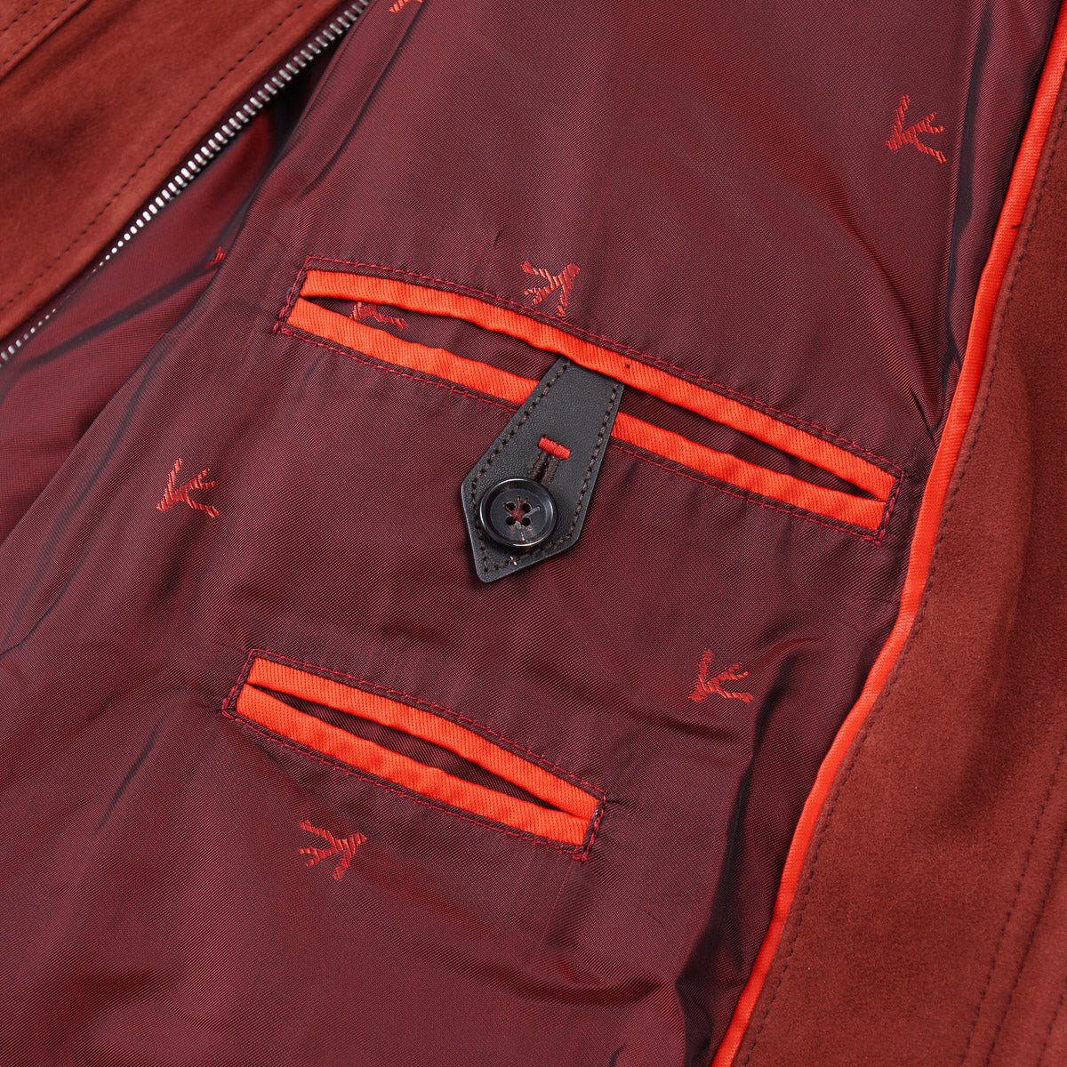 Isaia Lambskin Suede Field Jacket