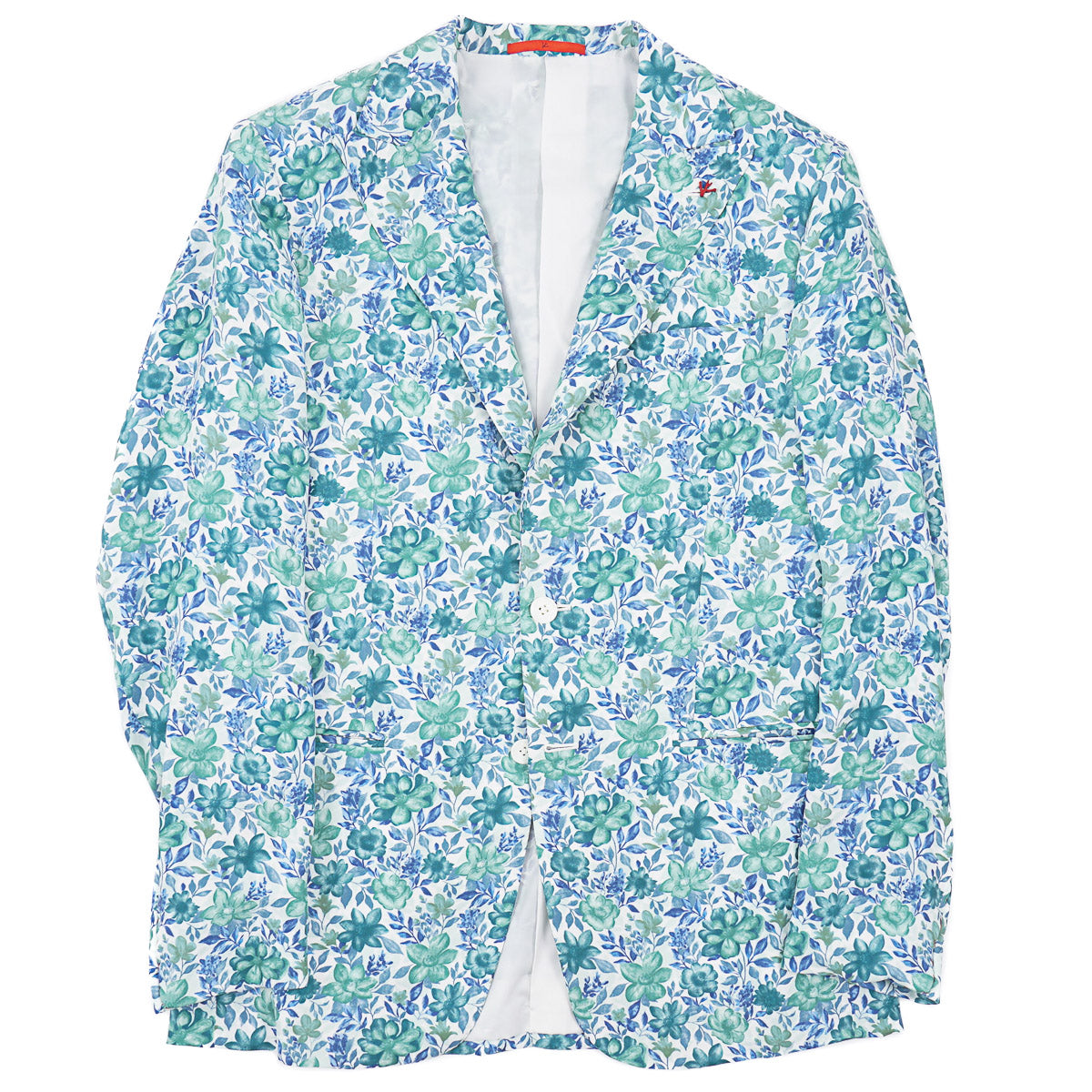 Isaia 'Gregorio' Floral Print Silk Blazer