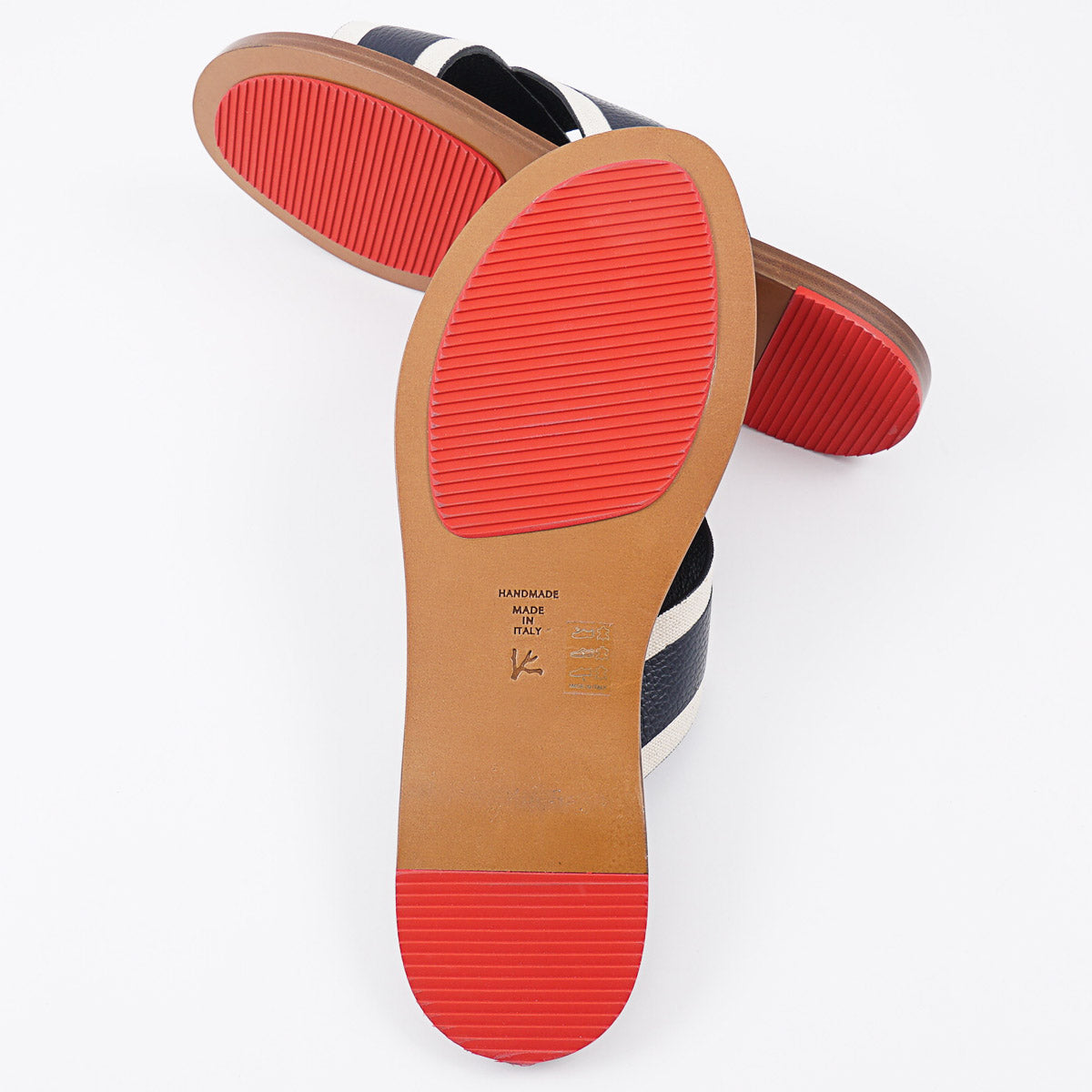 Isaia Pebbled Leather Slide Sandals
