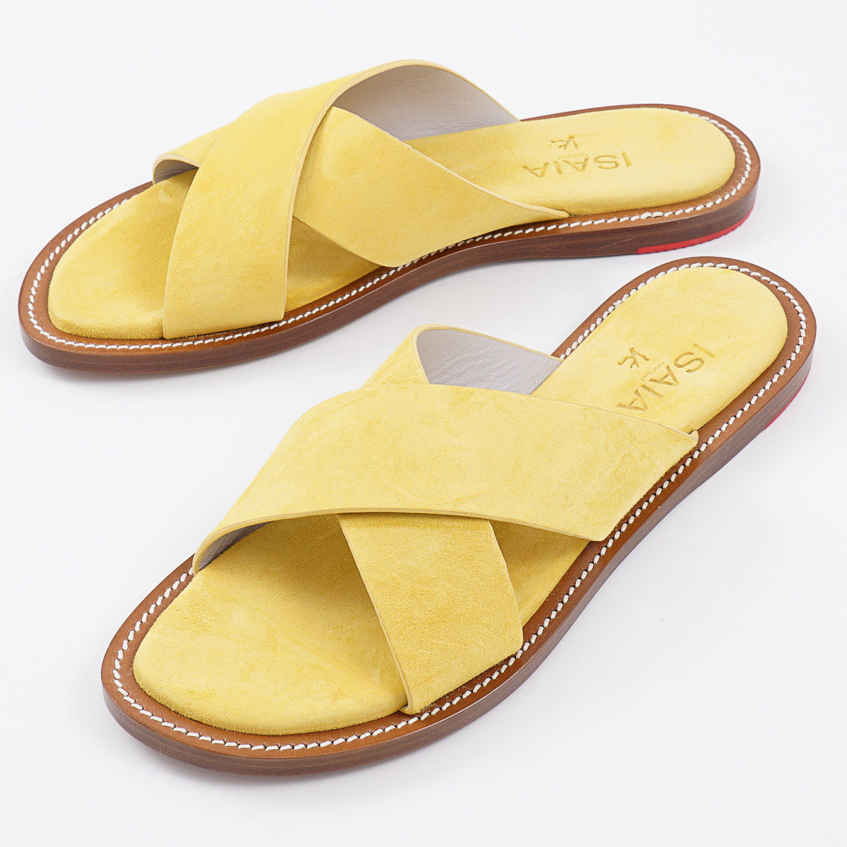 Isaia Nappa Suede Slide Sandals