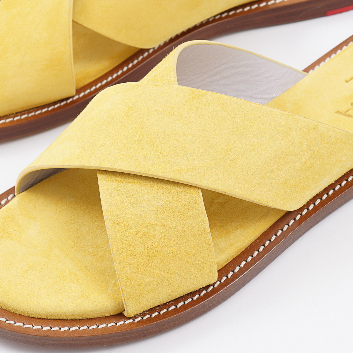 Isaia Nappa Suede Slide Sandals