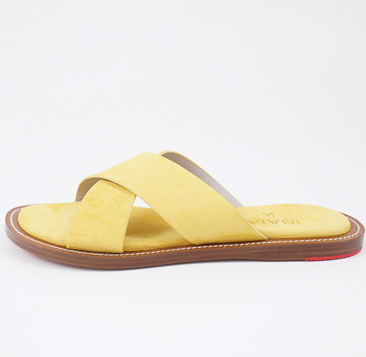 Isaia Nappa Suede Slide Sandals