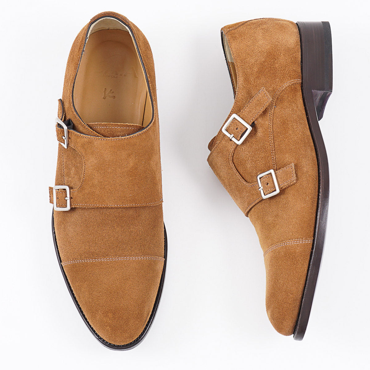 Isaia Suede Double Monk Strap