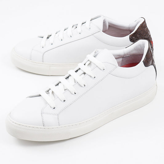 Isaia Calf Leather and Alligator Sneakers