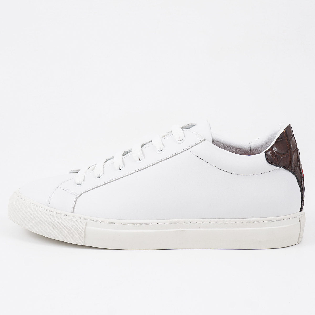 Isaia Calf Leather and Alligator Sneakers