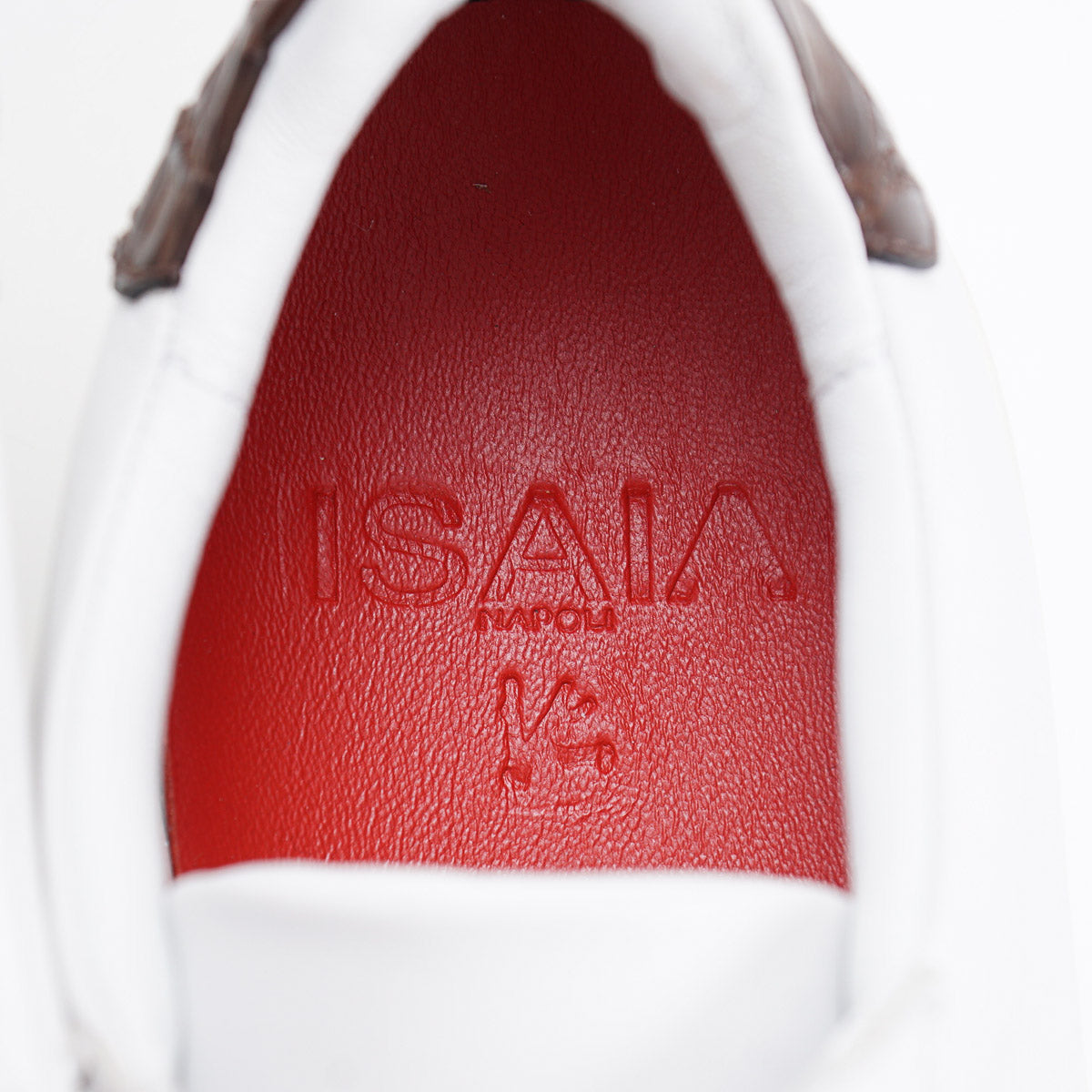Isaia Calf Leather and Alligator Sneakers