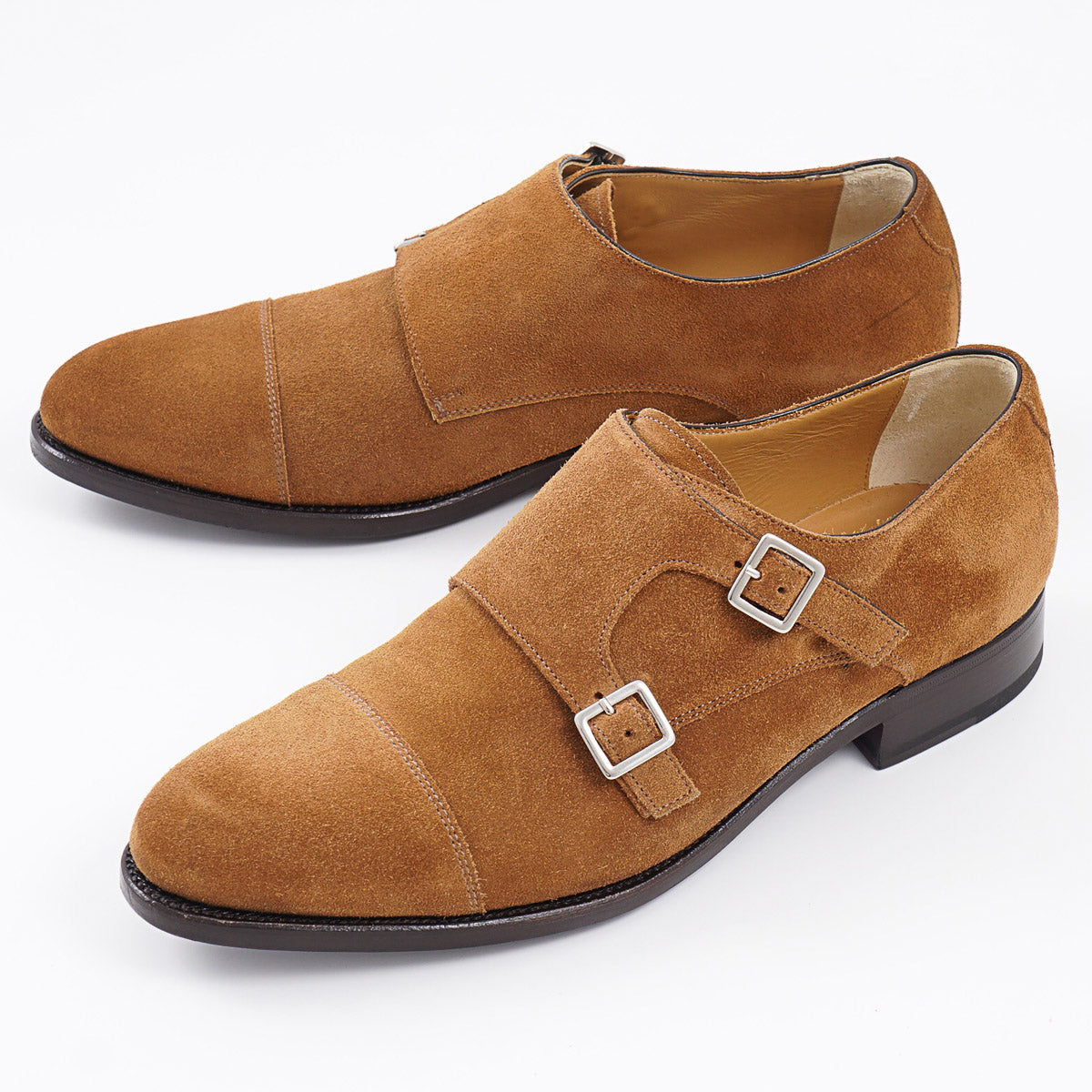 Isaia Suede Double Monk Strap