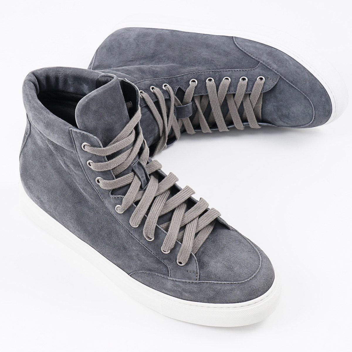 Isaia Soft Suede High-Top Sneaker