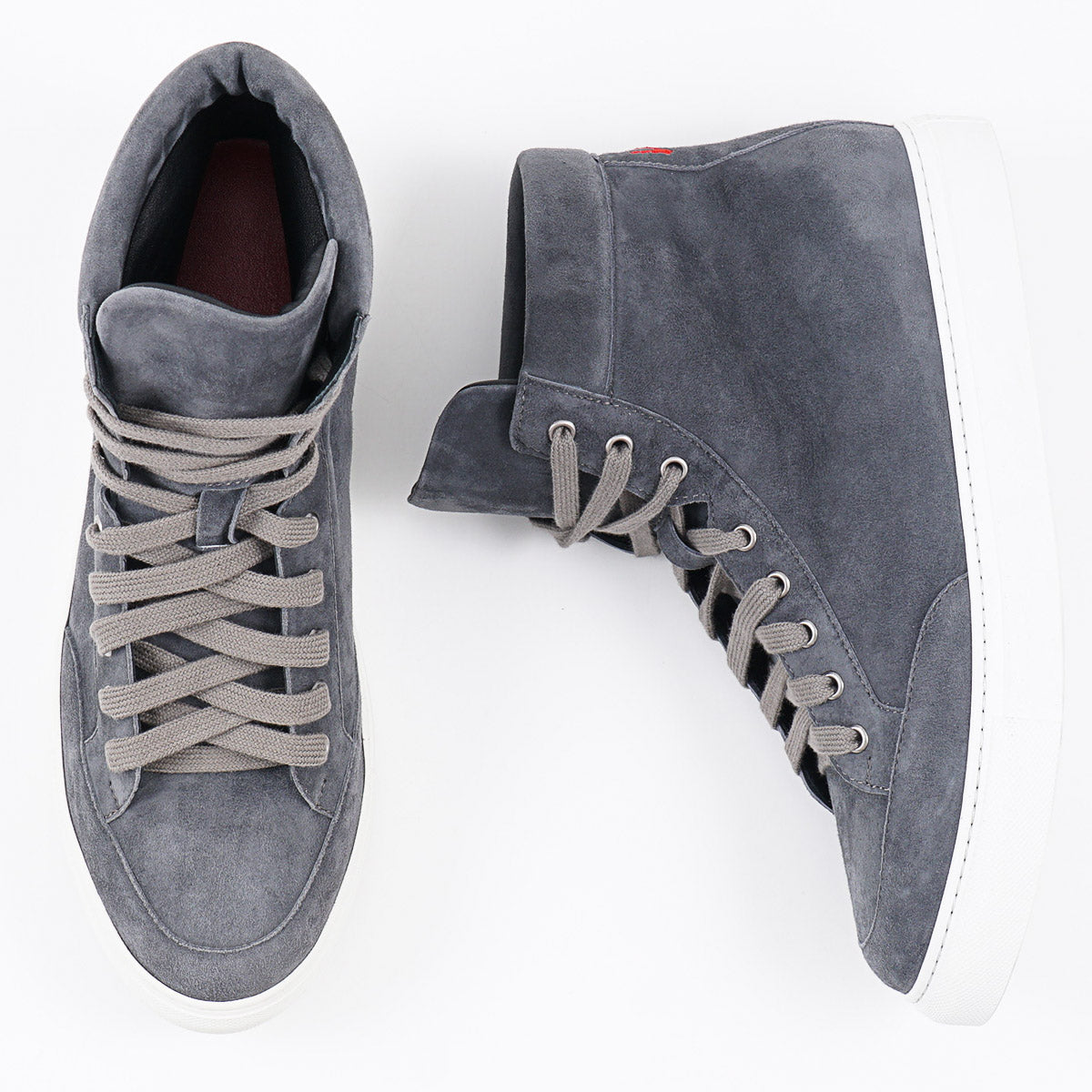 Isaia Soft Suede High-Top Sneaker