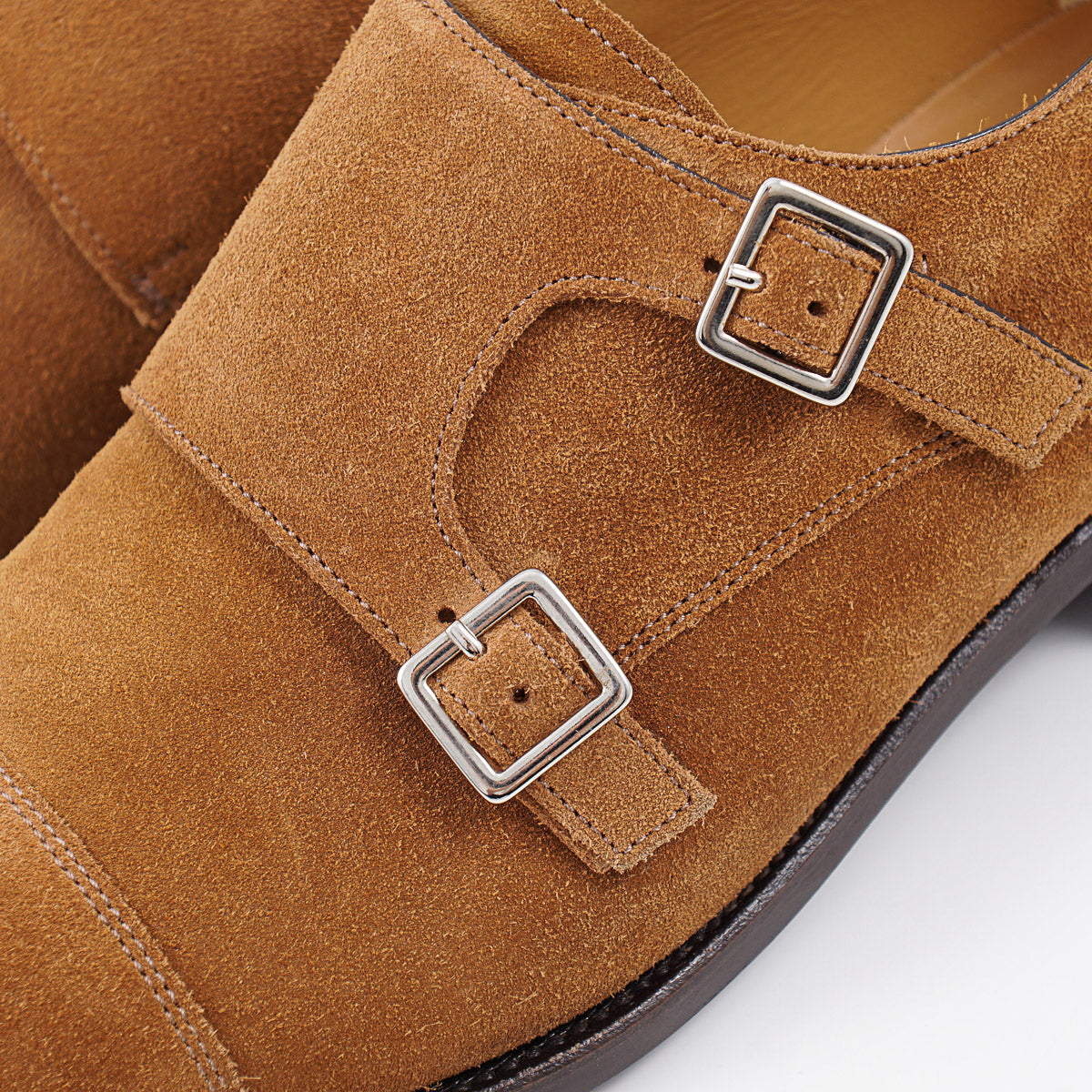 Isaia Suede Double Monk Strap