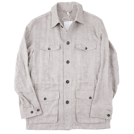 Lightweight Woven Linen Safari Jacket - Top Shelf Apparel