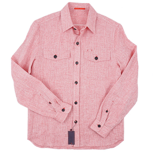 Isaia Light Wool-Linen Shirt-Jacket - Top Shelf Apparel