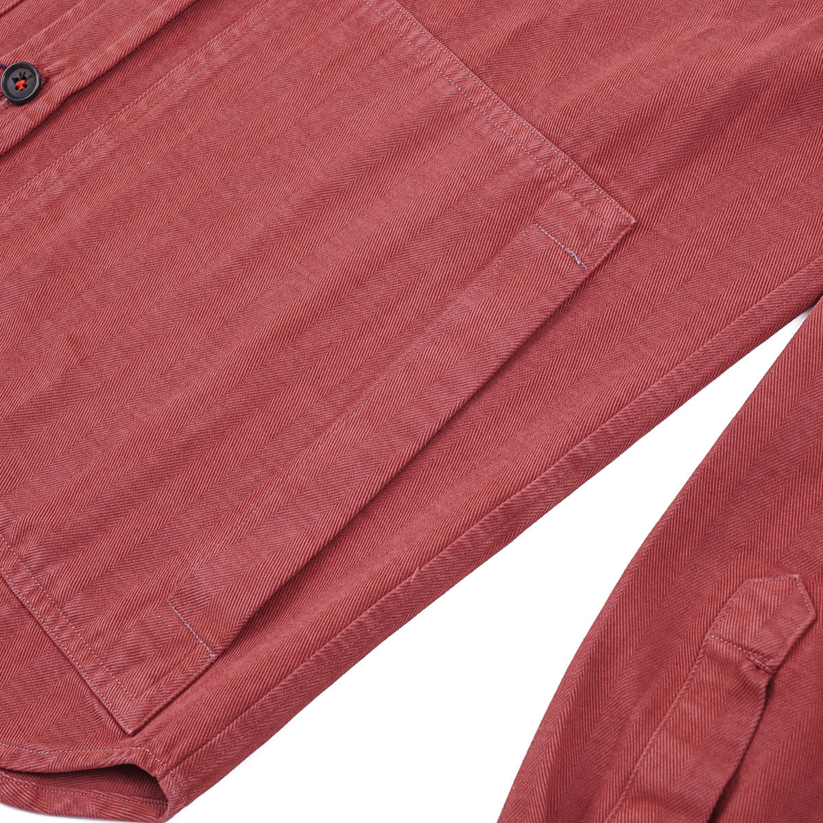 Isaia Herringbone Cotton-Cashmere Overshirt - Top Shelf Apparel