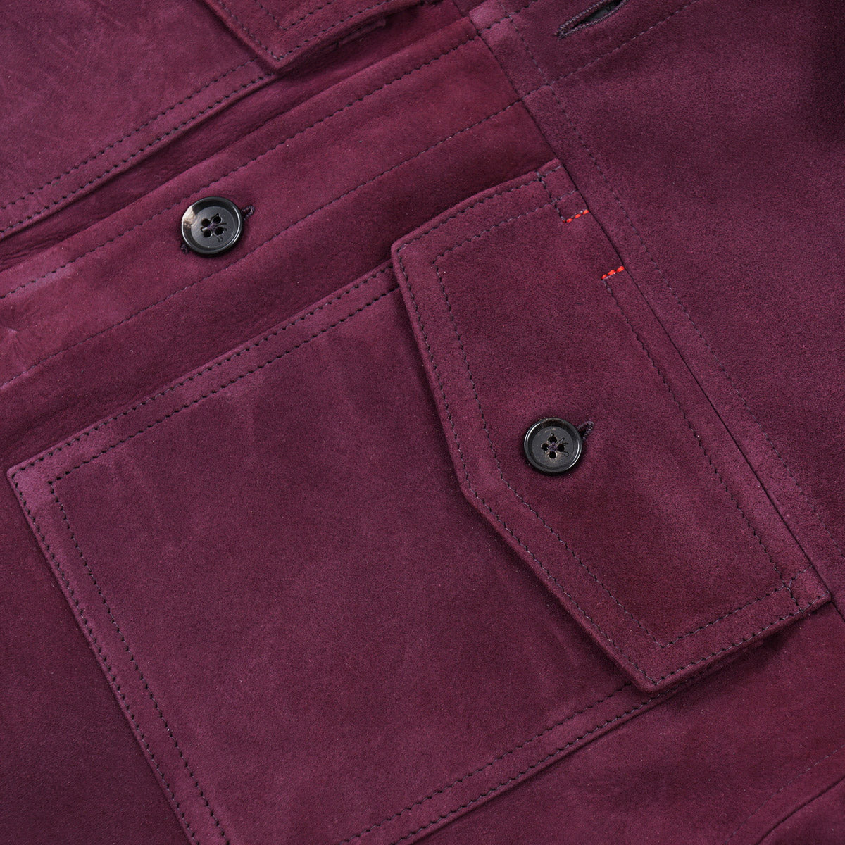 Isaia Lamb Suede Leather Overshirt Jacket - Top Shelf Apparel