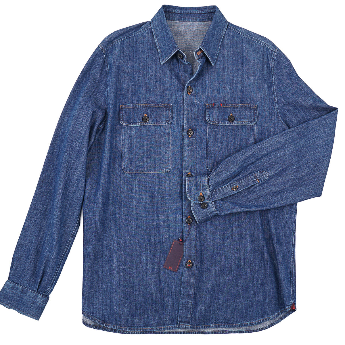 Isaia Denim Cotton Overshirt - Top Shelf Apparel