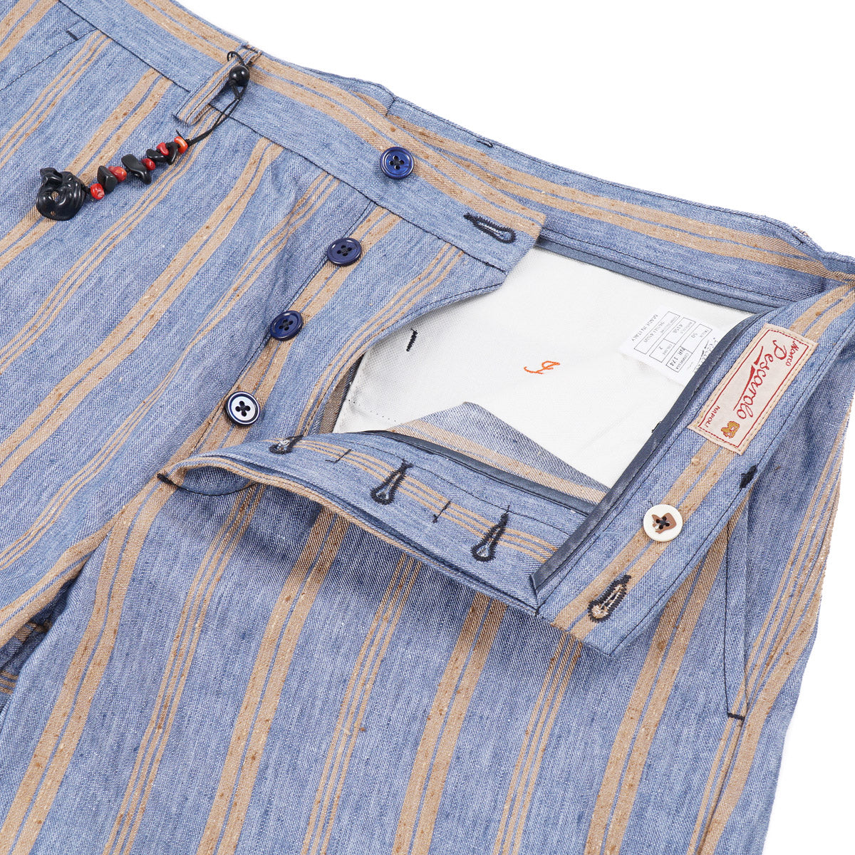 Marco Pescarolo Striped Linen Shorts - Top Shelf Apparel